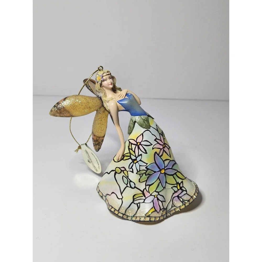 Ashton Drake Colorful Clematis Angels of Glowing Garden Fairy Ornament Lena Liu